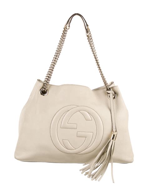 gucci soho leather chain shoulder bag price|gucci medium soho chain tote.